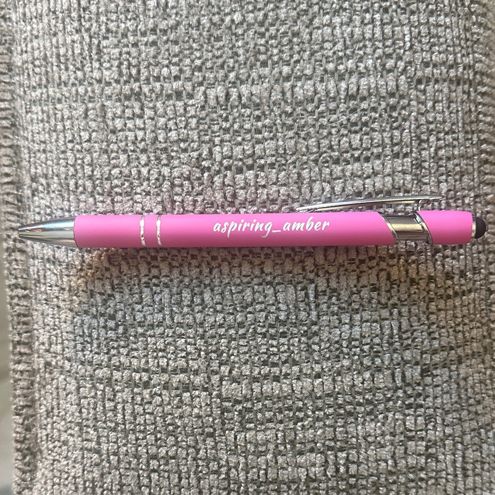 Pink ball point pen